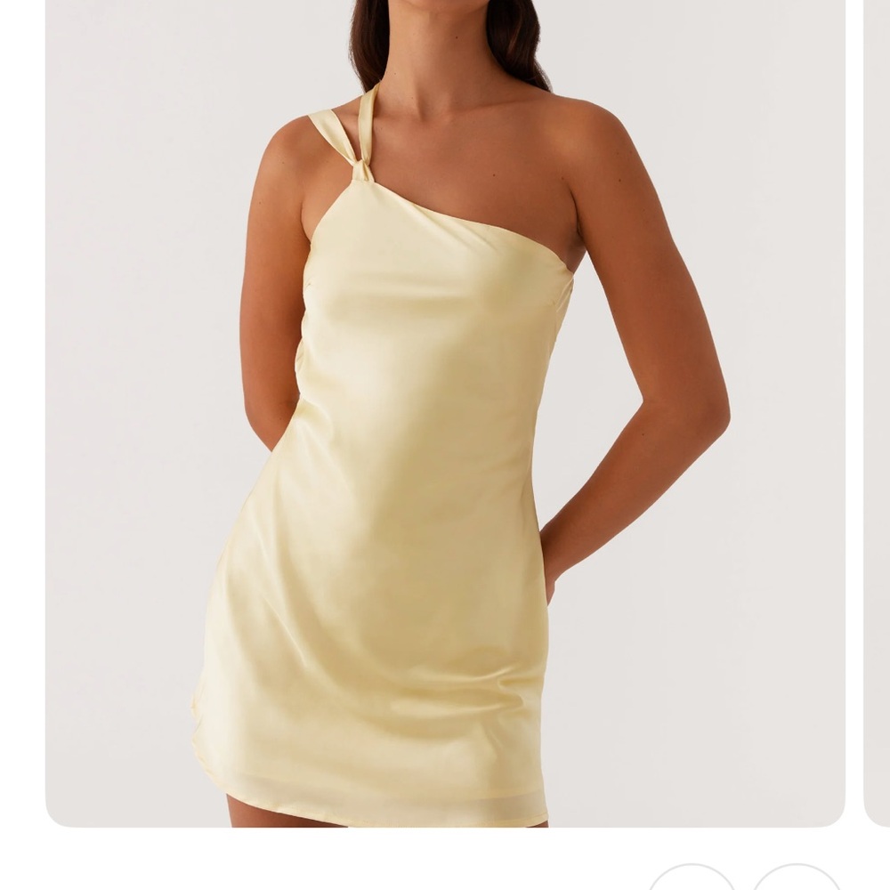 Peppermayo One-Shoulder Dress in Cream